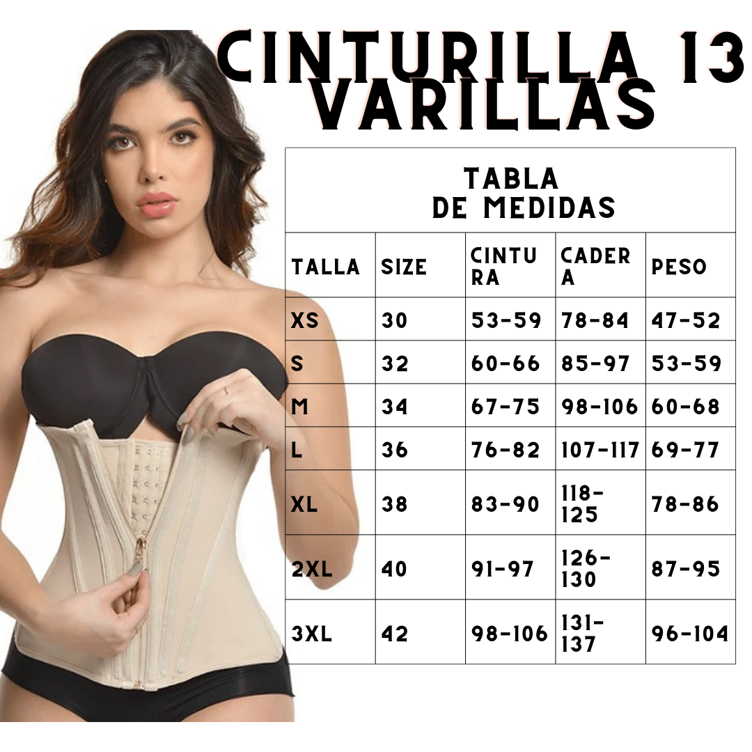 Cinturilla 13 Varillas Cintura de Avispa