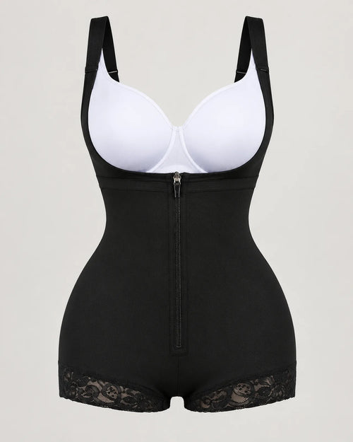 Body Faja Control de Abdomen y Espalda con Cremallera - Negro