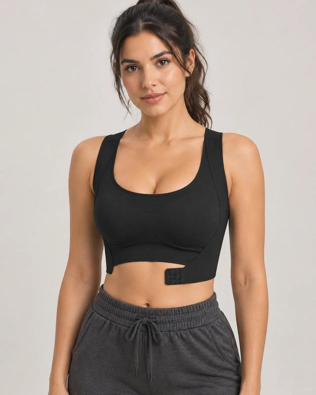 Top Corrector de Postura 2 en 1 - Negro