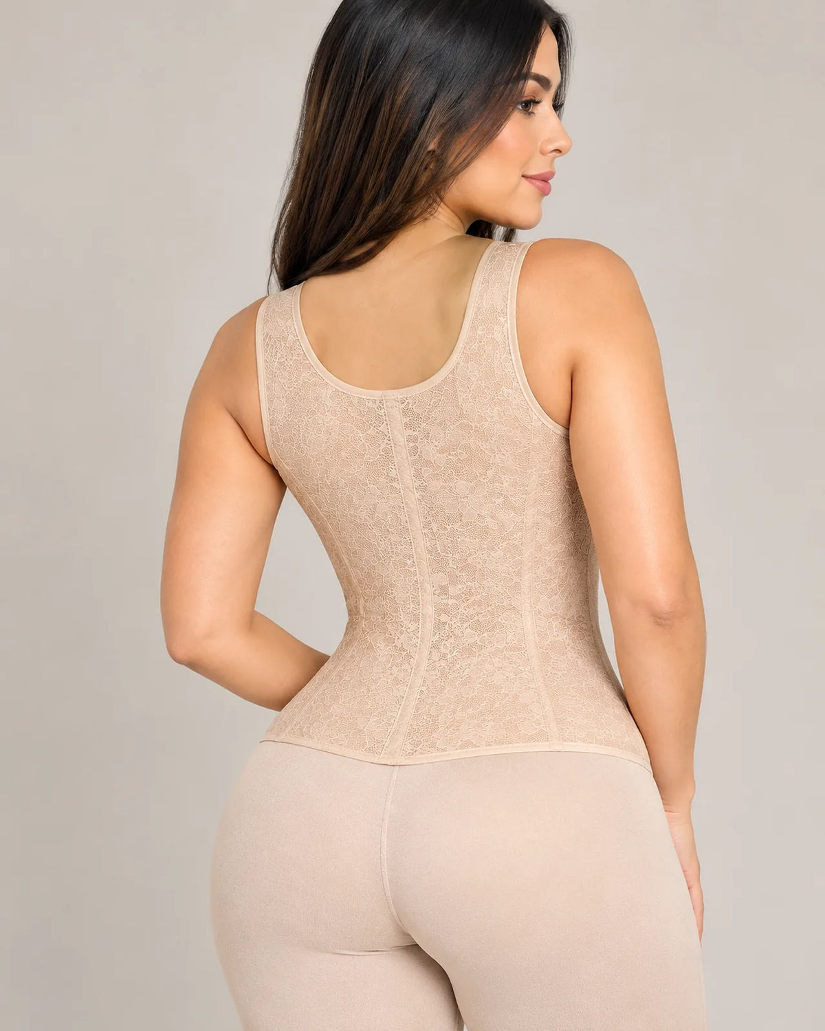 Faja Chaleco 3 en 1 AIO con 4 Varillas - vista trasera