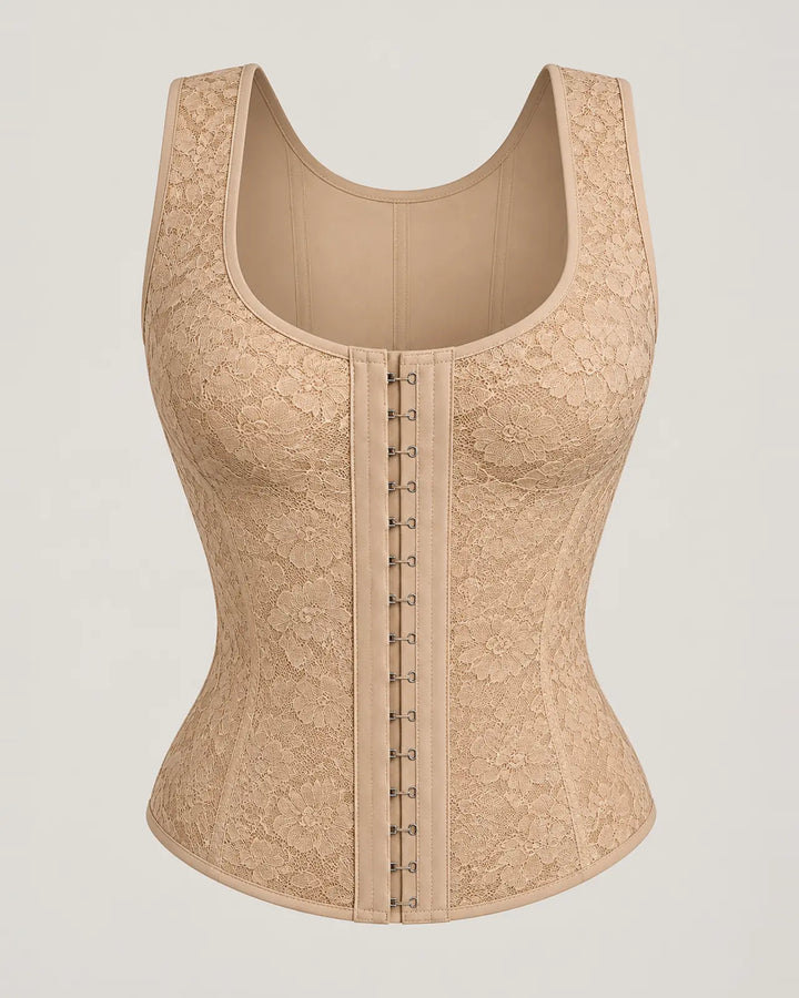 Faja Chaleco 3 en 1 AIO con 4 Varillas - Beige