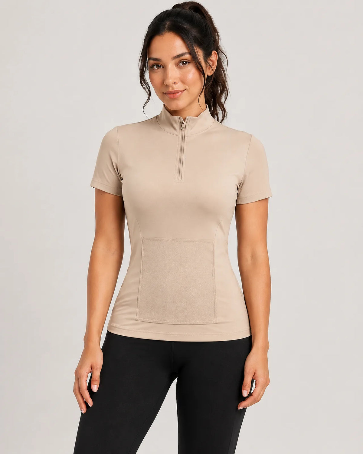 Camiseta Power Fit Control de Abdomen - Beige