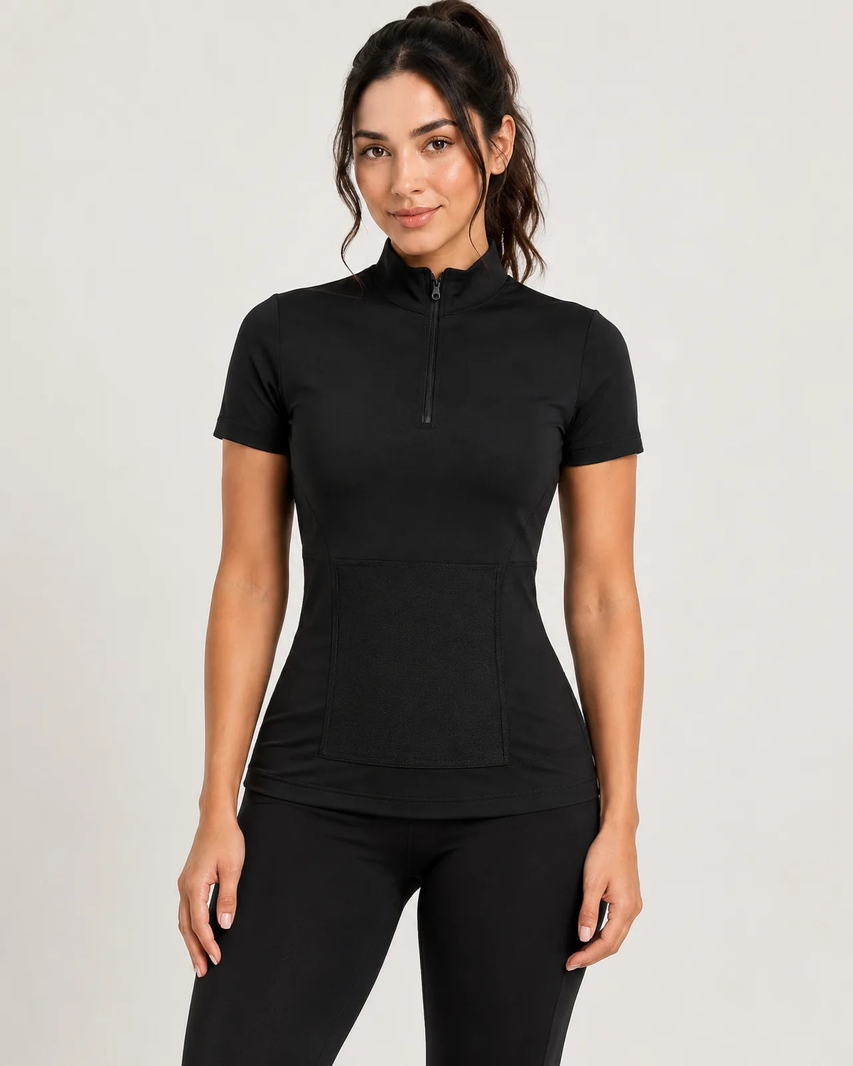 Camiseta Power Fit Control de Abdomen - Negro