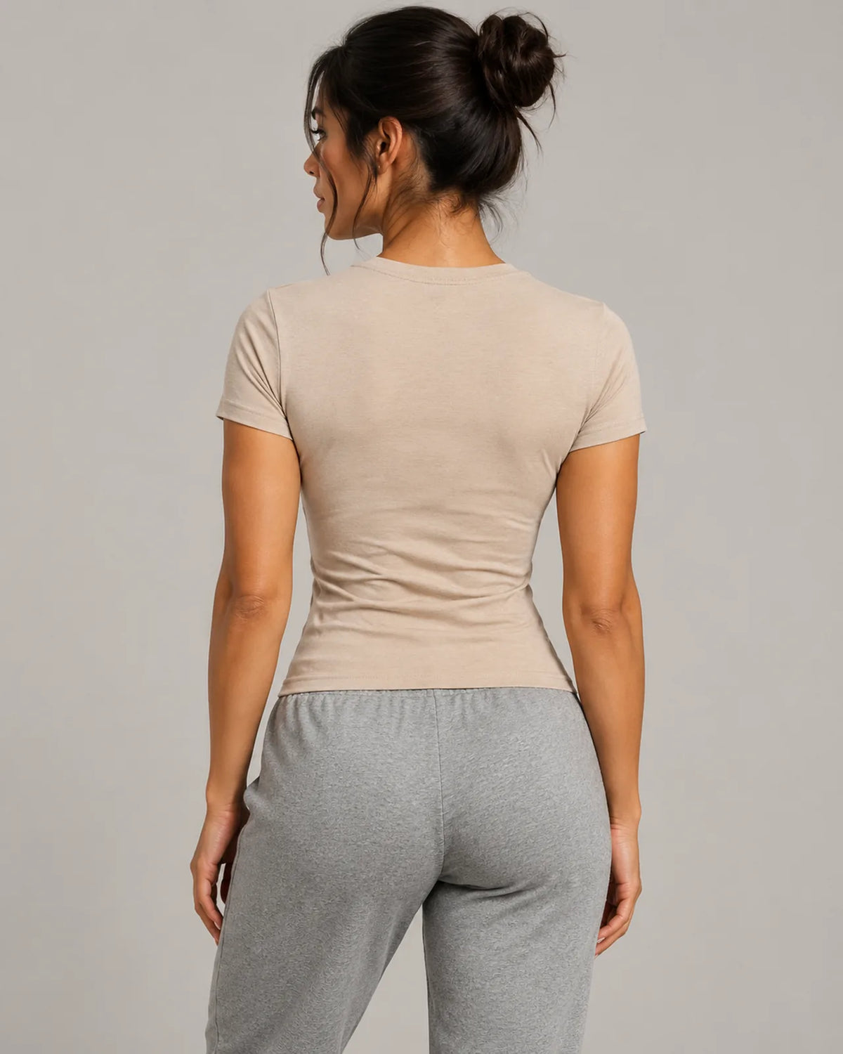 Camiseta Moldeadora Cuello Redondo Power Fit - vista trasera